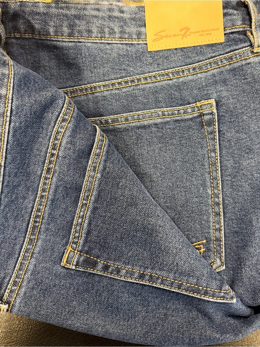 Seven7 Women's Blue Straight Leg Jeans - Picture 2 of 4